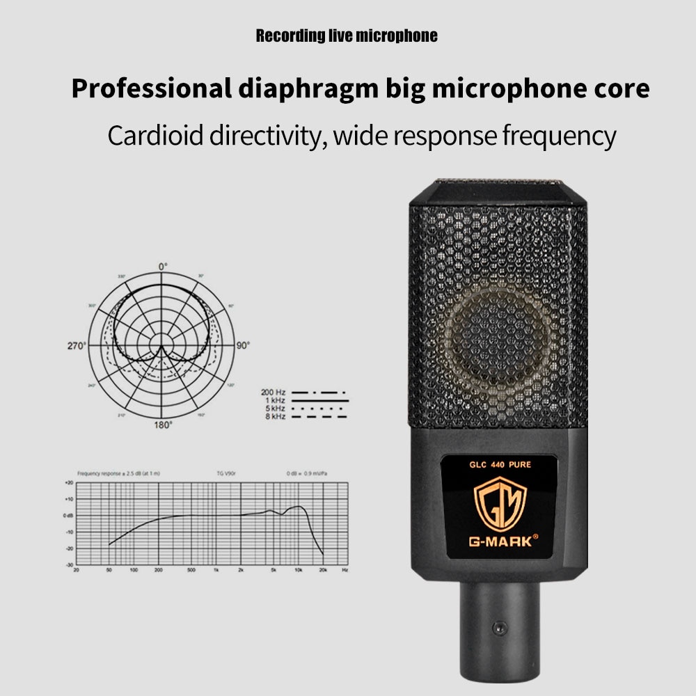 G-MARK Condensator Microfoon Live-uitzending Door De Gastheer Zingen Recording Music Studio
