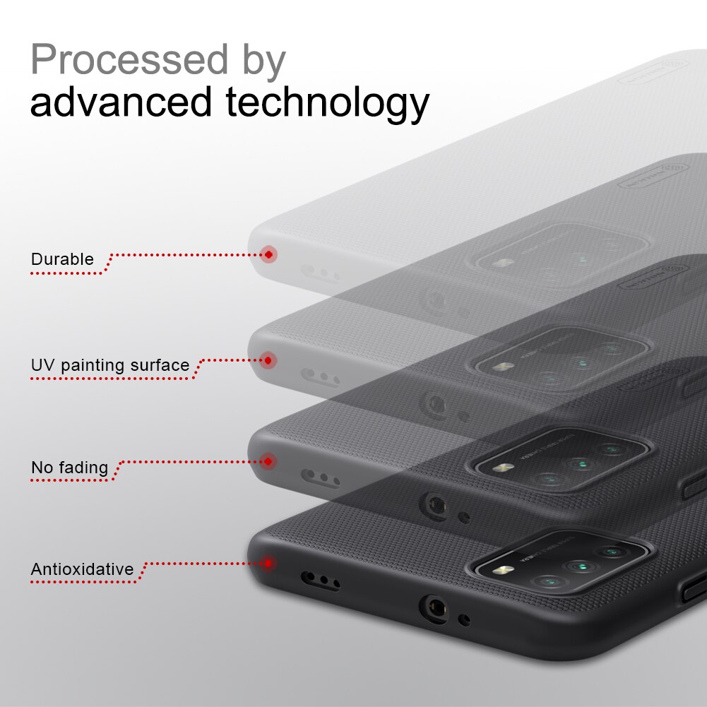 per xiaomi mi POCO M3 custodia Nillkin scudo glassato coperchio posteriore rigida per PC per poco m3 POCO M3 custodia protettiva per telefono