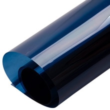 Mörkblå dekoration solfärgad glasfilm fönsterfilm glas arkitektonisk dekorfilm för hemmakontor med bredd 50cm/20 &quot;