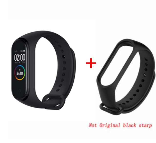 In Stock Original Xiaomi Mi Band 4 Smart Miband 3 Color Screen Bracelet Heart Rate Fitness Music Bluetooth 50M Waterproof Band4: add black strap