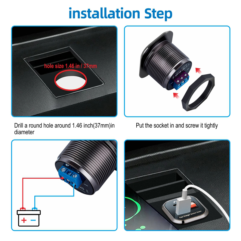 12v 24v ricarica rapida presa usb 3.0 presa 12v automotiva caricatore usb per auto ricarica rapida QC3.0 adattatore presa per auto per barca camper