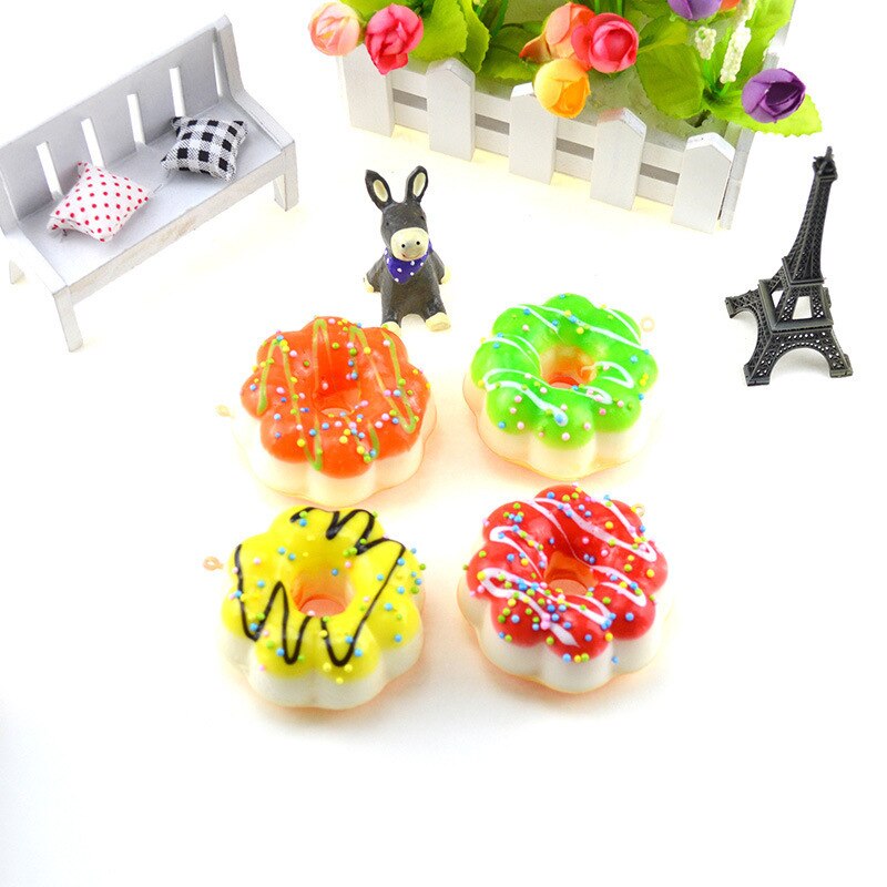 1PC squishy toys food simulation of PU Slow rebound bread 7CM Plum donut