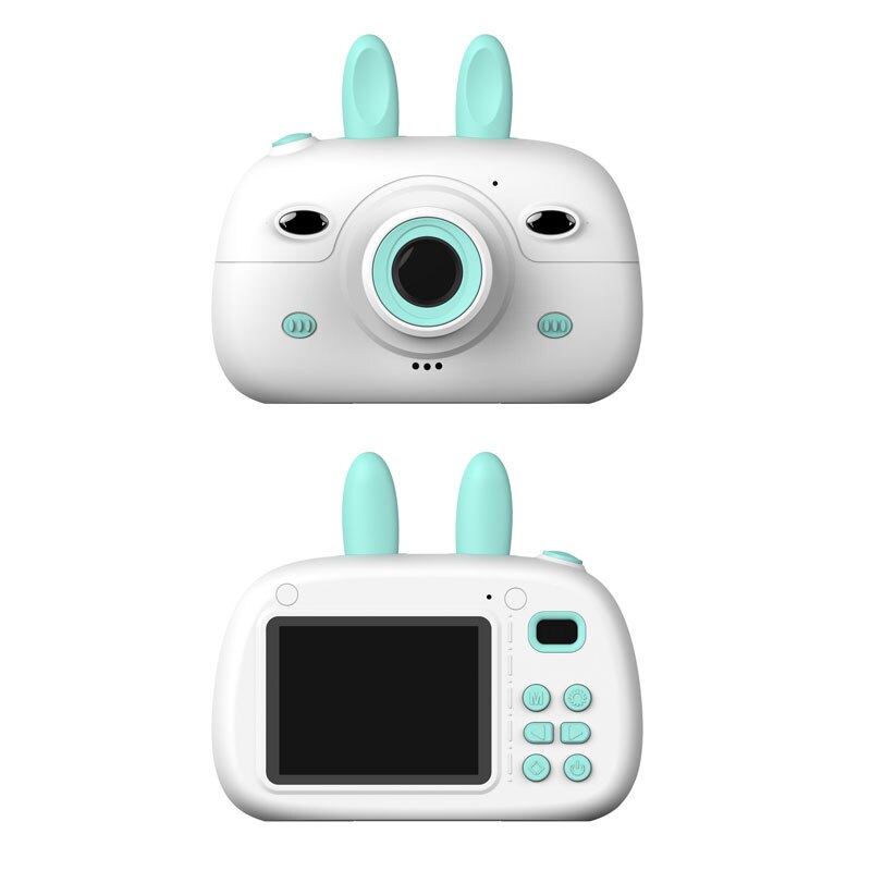 Kinderen Mini Camera Full Hd 1080P 2.4Inch Cartoon Leuke 1800W Dual Lens Kids Camera Speelgoed voor Kinderen: Blue cat