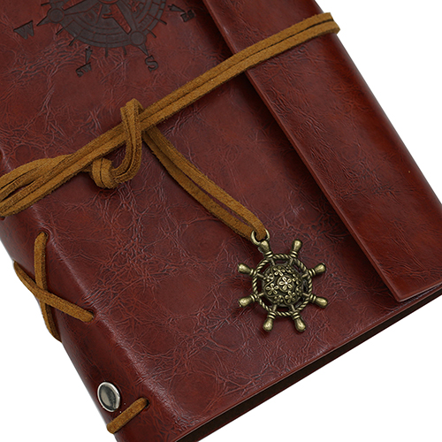 1pc retro ankare konstläder omslag anteckningsbok journal resenär roder ankare bok dagbok blank lösblad ringpärm 5 färger