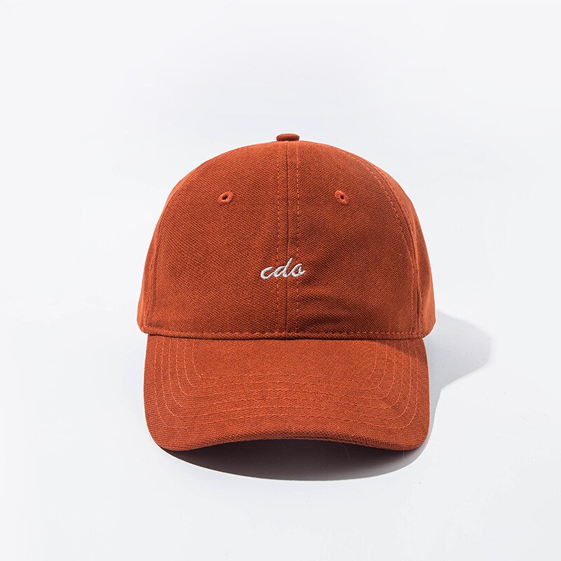 Linjw-letterborduurwerk katoenen baseballpet voor heren en dames, hiphop snapback-petten, koreaanse baseballpet voor buiten, vaderhoeden: Chocolade