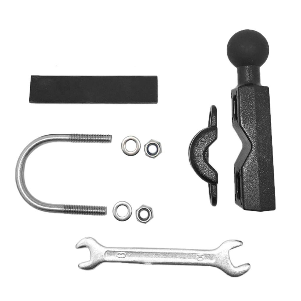 Motorcycle Bike Handlebar U-Bolt Clamp Base 25mm 1" Ball Mount