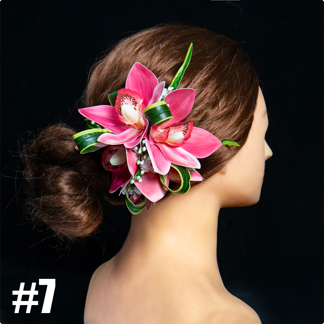 Pinza para el pelo BB de estilo Tropical, tocado de novia con flor de seda hawaiana, tocado de flor de orquídeas, accesorios de baile Aloha Hula: Rojo
