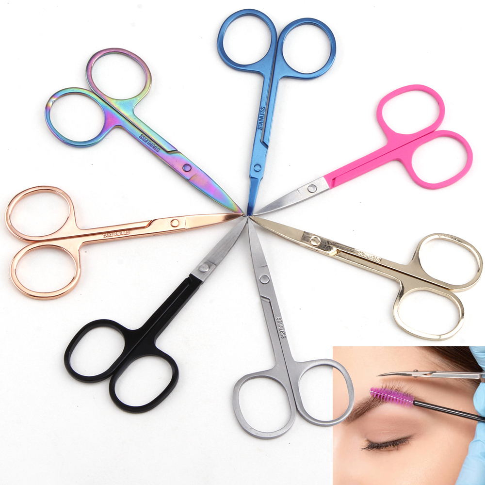 Nail Cuticle Scissors Manicure Curved Tip Nails Scissors Cuticles Remover Cutters Skin Nose Eyebrow Scissors Makeup Beauty Tool
