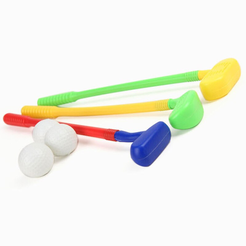 Barngolf plastleksaksset golfklubbor bollar inomhus utomhus fritidssportset 889 aug