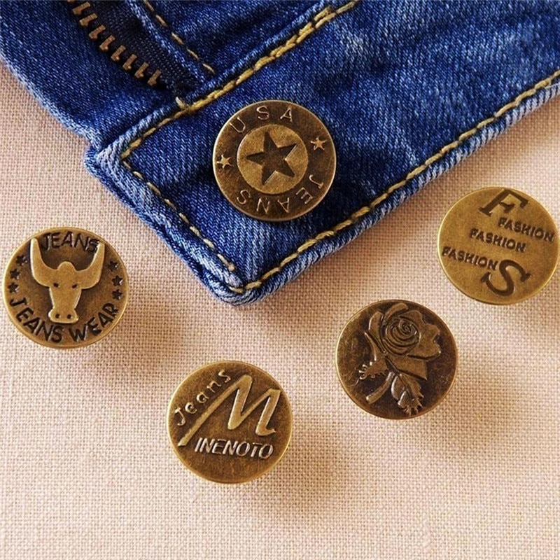 10Pcs 20Mm Metalen Knop Jean Knoppen Voor Jeans Gemengde Knop Kleding Accessoires