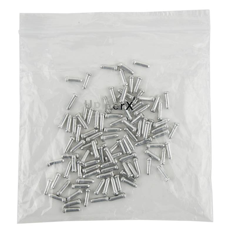 Upperx 100x Fiets Shifter Brake Cable Tips Caps End Crimp Zilver Grandado