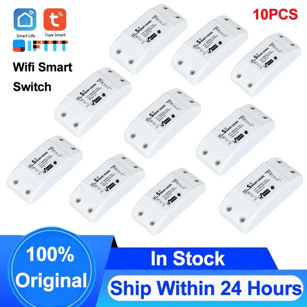 Tuya Smart Switch Wifi Smart Home Wireless Remote Control ON/OFF Timer DIY Switch Via Smart Life APP Work with Alexa Google Home