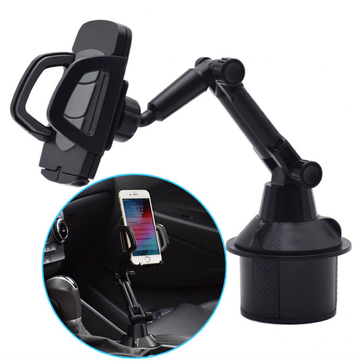 Car Phone Holder Long Arm For IPhone Cell Phone GPS 360 Degree Car Cup Holder Stand Cradle Mount Holder Support Bracket