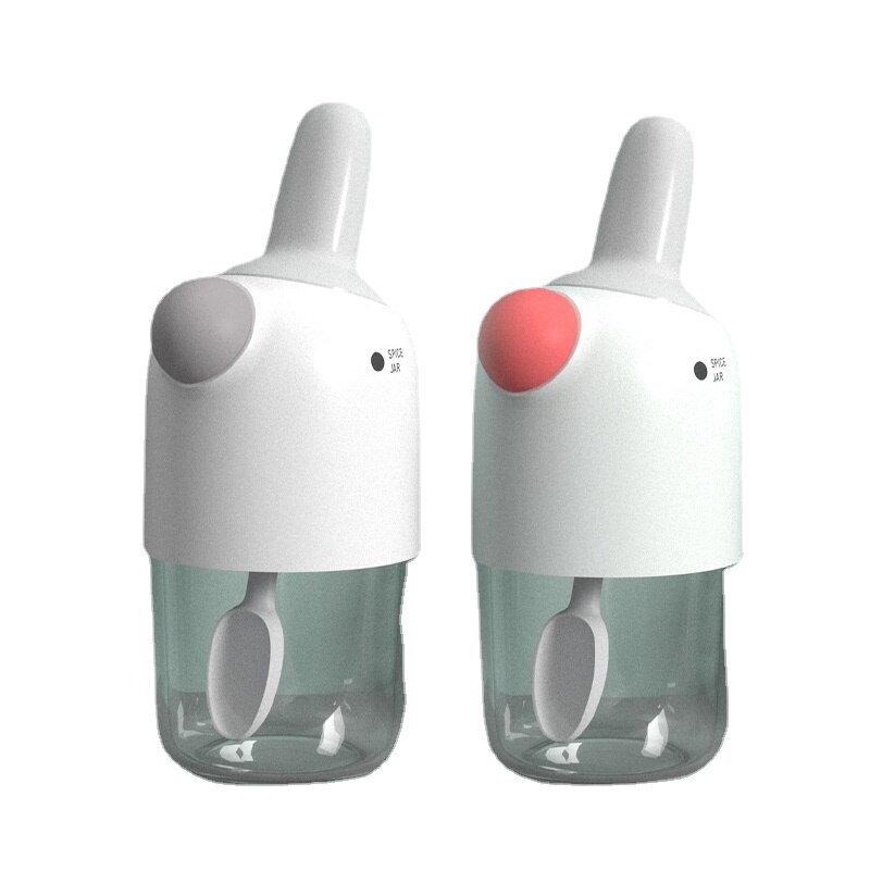Plastic Small Spice Jar Dispenser Cooking Spoon Top Seal Spice Jar Set Organizer Pepper Salero De Cocina Kitchen Utensils OC50TL: 16.5x7.5cm x2
