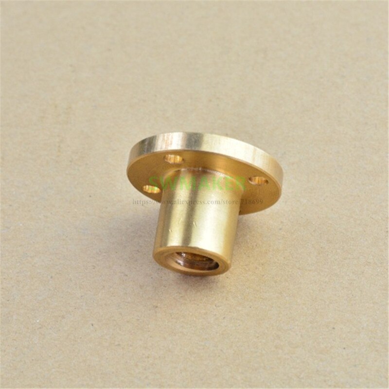 1pcs T12 screw lead brass nut TR12 flange T-type trapezoidal nut Pitch 2mm 3mm