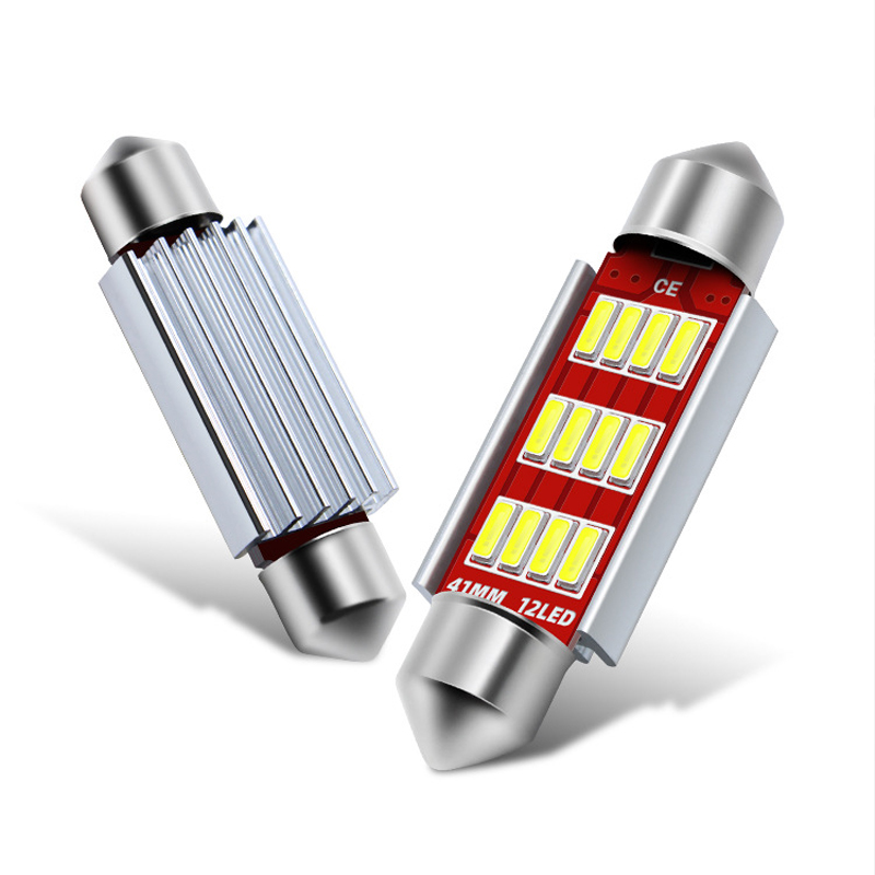 2/10 pièces C10W C5W LED Canbus feston 31mm 36mm 39mm 42mm pour ampoule de voiture lampe de lecture intérieure lampe de plaque d'immatriculation blanc erreur libre