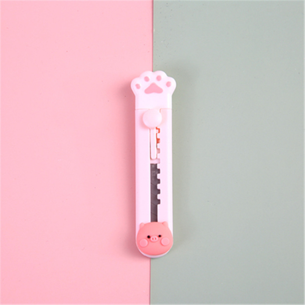 1-3 stücke Nette Katze Pfote Dienstprogramm Messer Kawaii Mini Kunst Messer Cutter knapp Umschlag DIY Werkzeuge Kreative Schreibwaren schule Liefert: 1pc Schwein