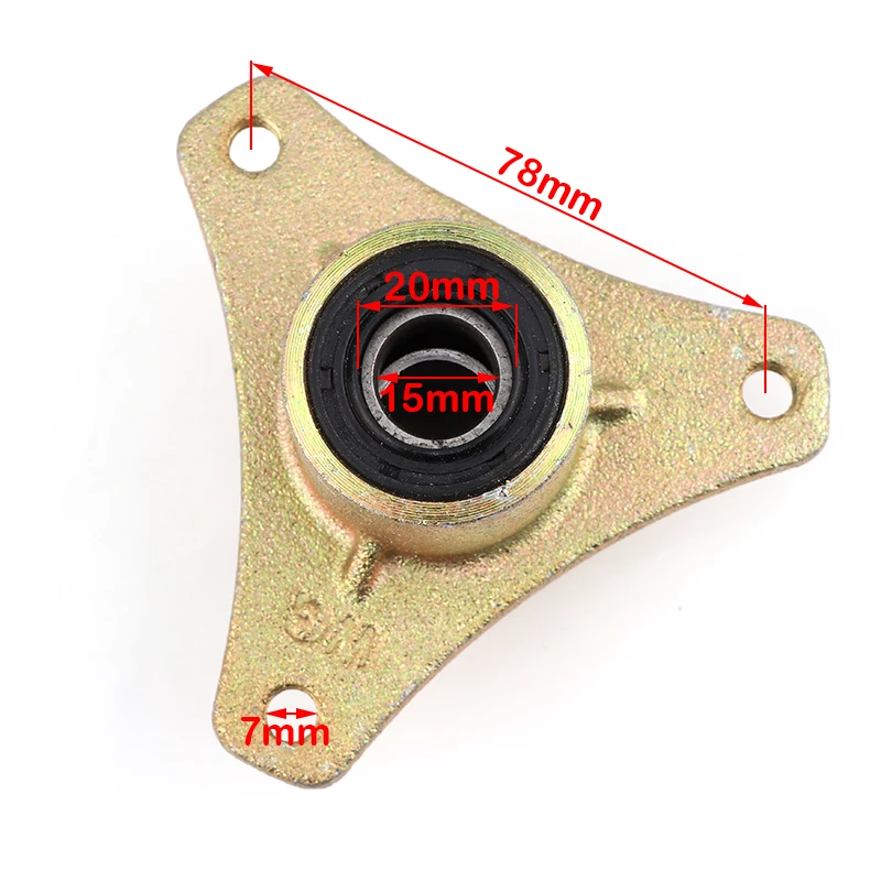 15mm/17mm 3 Stud Front Wheel Knuckle Spindle 5"/6" Wheel Hub For DIY 110cc 168 200F Go Kart Buggy ATV UTV Quad Bike Parts: Red