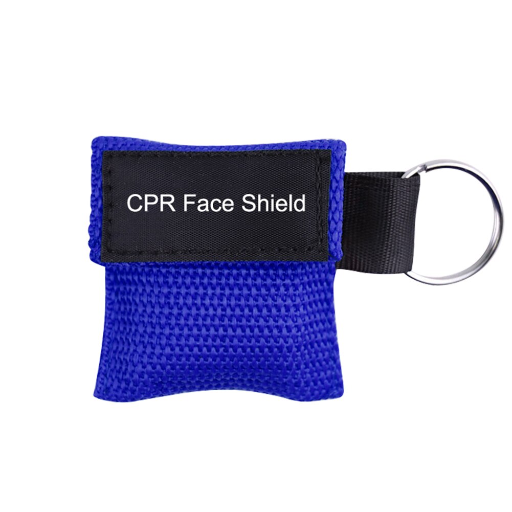 LLavero de máscara RCP de Color opcional, protector de primeros auxilios, máscara RCP de emergencia, herramientas de cuidado de salud: Azul