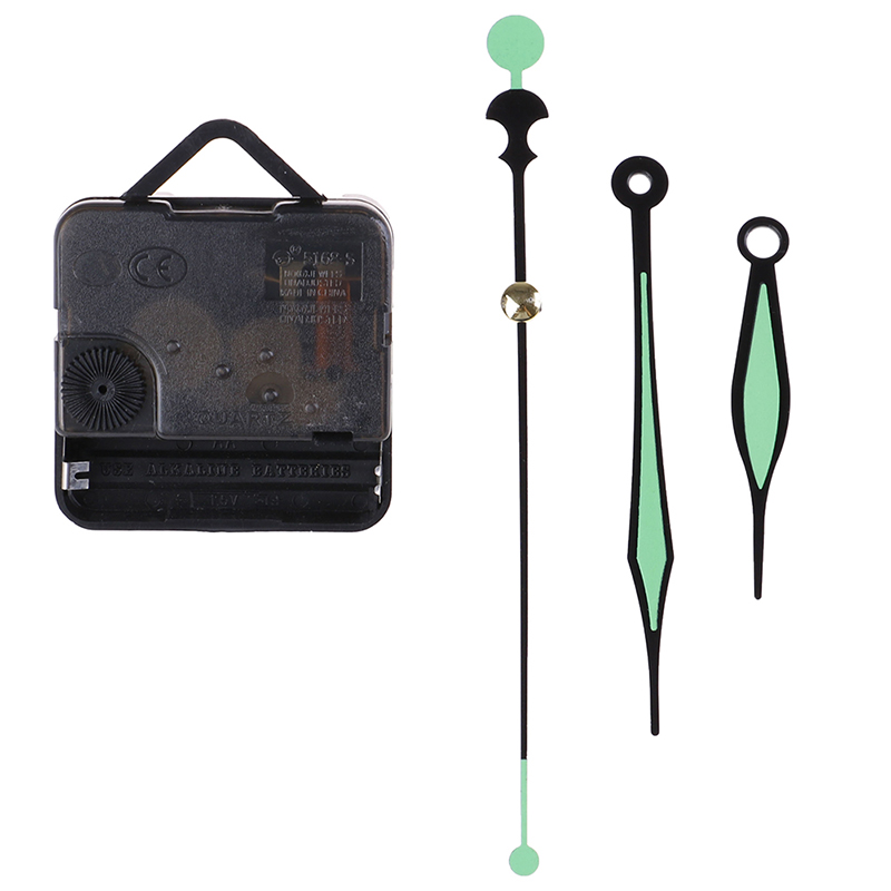 1 Set Colorful Silent Large Wall Clock Quartz Clock Movement Mechanism Hands Wall Repair Tool Parts Kit Set: Yellow