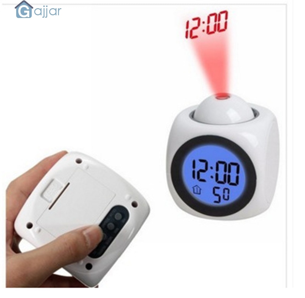 Alarm Watch Digital Alarm Clock Function, Voice Call LED Projection Alarm Temperature For Bedroom DropshipingJuly30