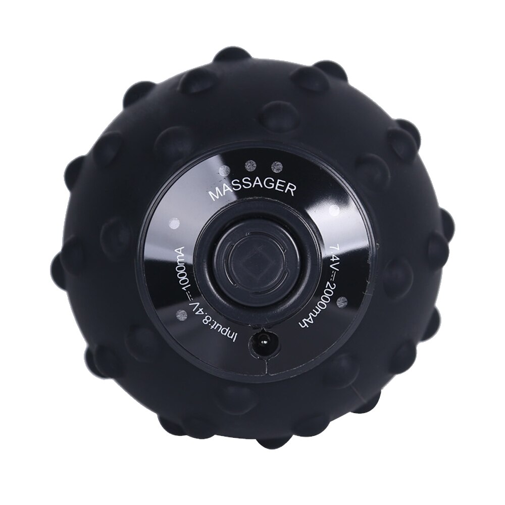 Electric Massage Ball 4-Speed Vibrating USB Rechargeable Training Yoga Fitness Full Body Ache Pain Massager: Black