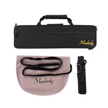 Muslady 16Holes C Flute Case Gig Bag Backpack Box Water-resistant 600D Cotton Padding with Strap Top Carry Handle Cleaning Cloth