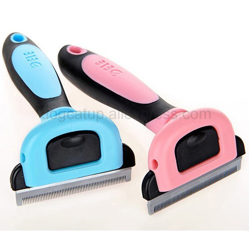 Escova para escovar cães e gatos, removível, pente para remover pelos do gato, curto, médio, cachorro: random / M