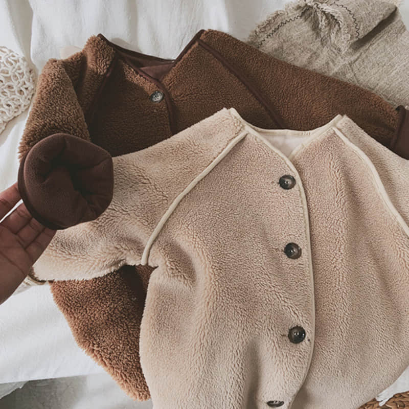 Inverno per bambini 2022 nuovi vestiti per bambini giacca monopetto calda spessa in velluto di agnello morbido ceroso e confortevole