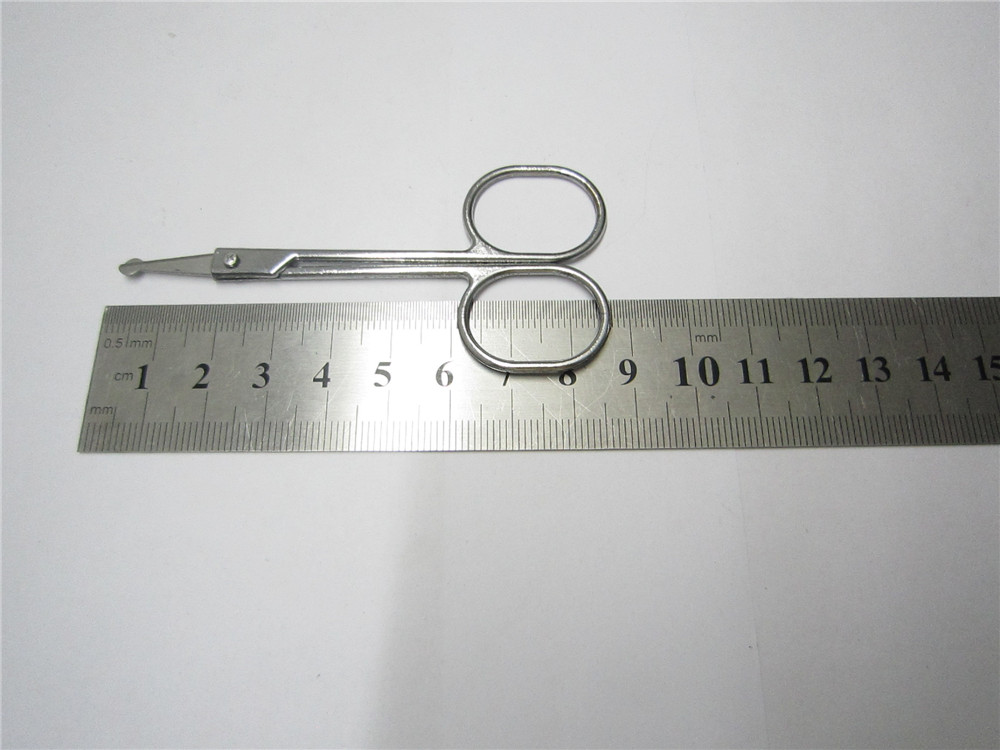 Tijeras para cejas y pestañas, pequeñas y seguras para maquillaje infantil, manicura y belleza.: Azul