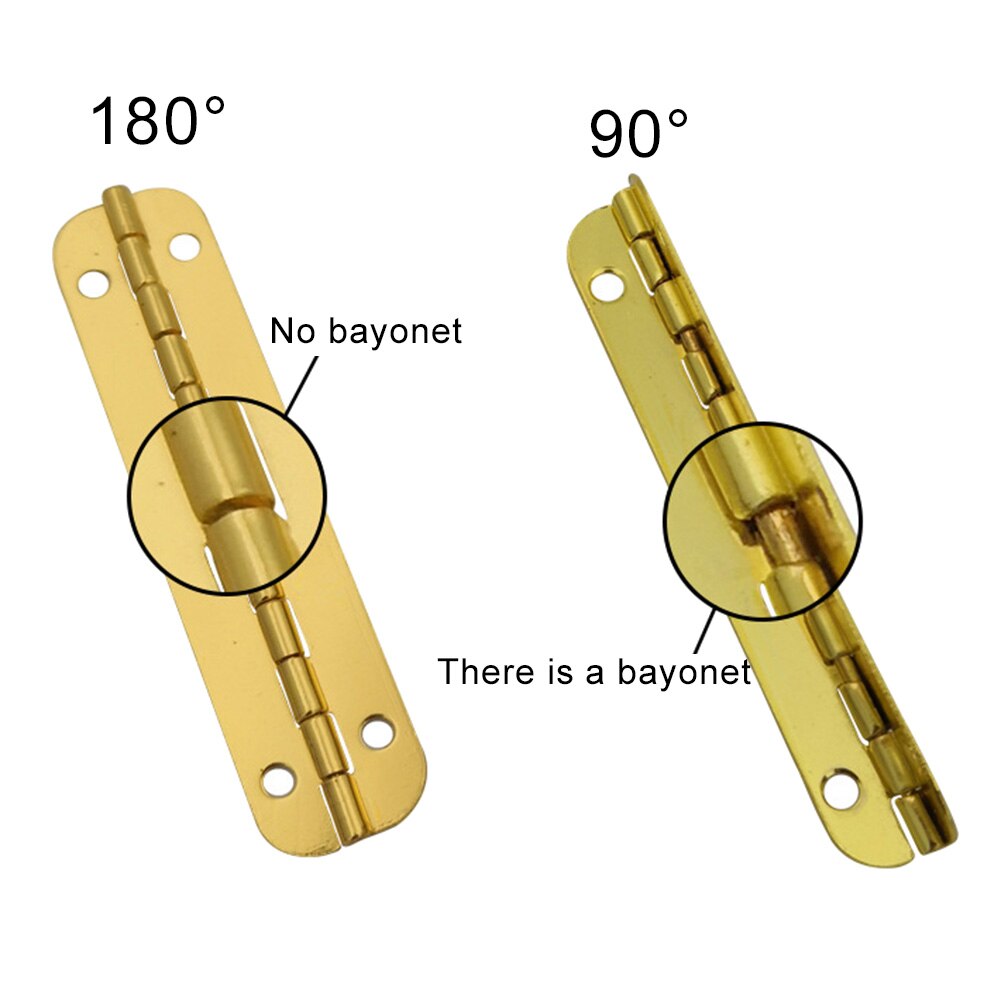Charnière longue en fer et bois, 65mm, 90/180 degrés, pour boîte, armoire de maison, meuble, porte, charnière, aspect antique et délicat