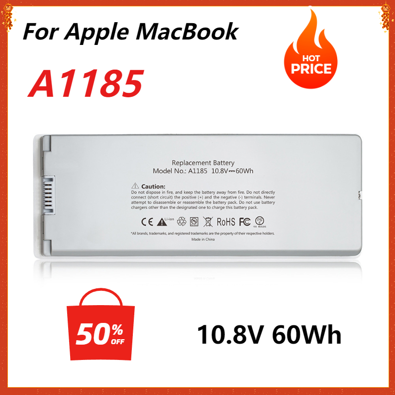 Laptop Battery for Apple MacBook A1181 Year White A1185 Battery 10.8V 60WH