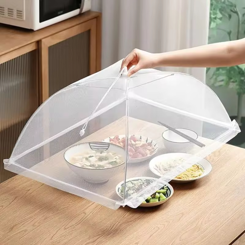 Food Cover Mesh Folding Washable Flies Foldable Dining Tables Cover Insect Proof Protective Dish Covers Home Kitchen Accessaries