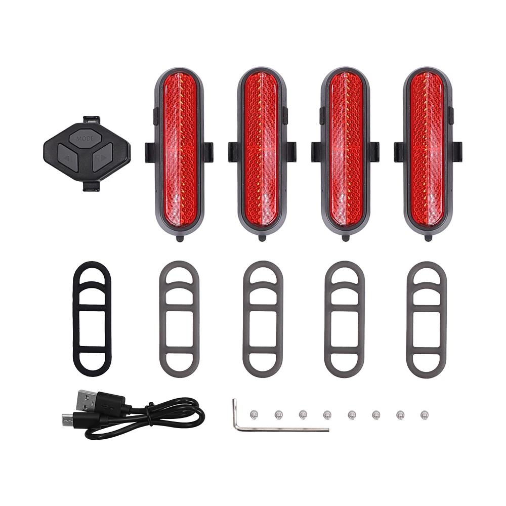 Intelligent Remote Control Turn Signal Light Waterproof LED Warning Turn Signal Light for Xiaomi M365 1S Pro Electric Scooter: Red