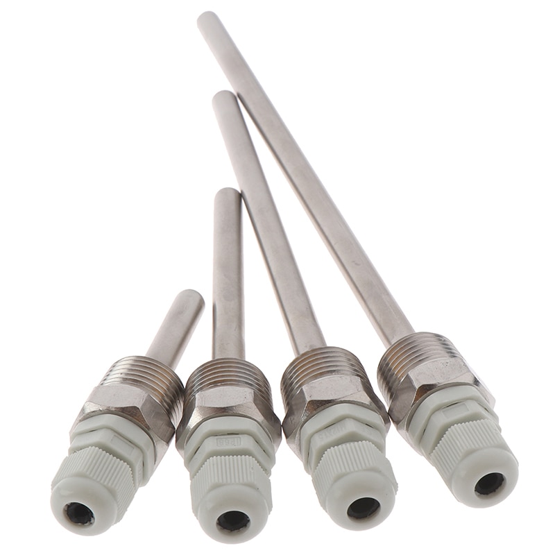 Thermowell, 4 stuks, 8 x 50 mm roestvrijstalen dompelhulzen, G1/2 Thermowell, 4 stuks, 8 x 50 mm roestvrijstalen dompelhulzen, G1/2