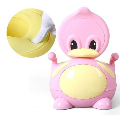 Orinal de pato para bebé, asiento de orinal de PU suave para niños, estilo