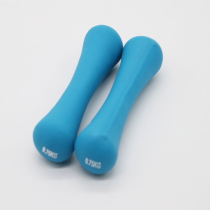 Haltères en néoprène pour femmes, poids des mains, 750g, poignée antidérapante, petits haltères en fer pour l'entraînement de force, 3lb, 2 pièces