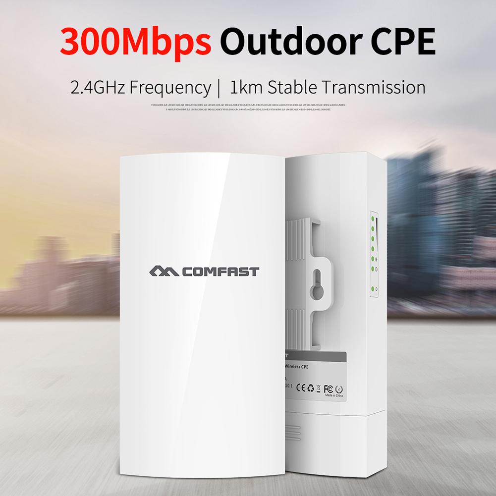 Comfast cf -e130n 1km 2.4g draadloze buitenbrug 5 dbi-antenne 300 mbps 2.4 ghz wifi ap-brug 5 dbi wifi-antennerepeater