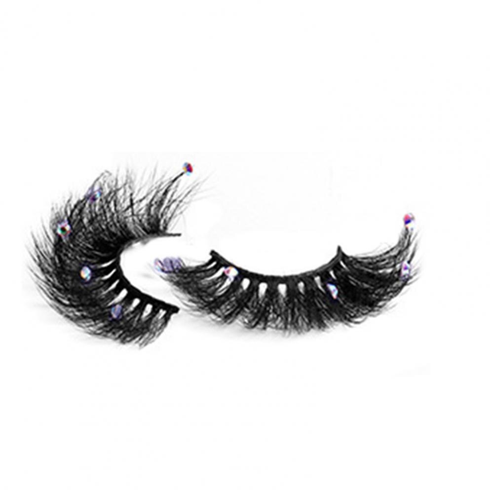 Echo-beauty 3D Mink False Eyelashes Extending Rhinestone Long Wispy Natural False Lashes Mixed Color for Female Daily Make-up: 4