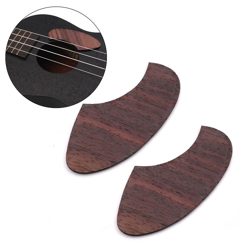2 stk. ukulele pickguard halvmåne palisanderskjold træskærme musikinstrument tilbehør til akustisk guitarra: Default Title