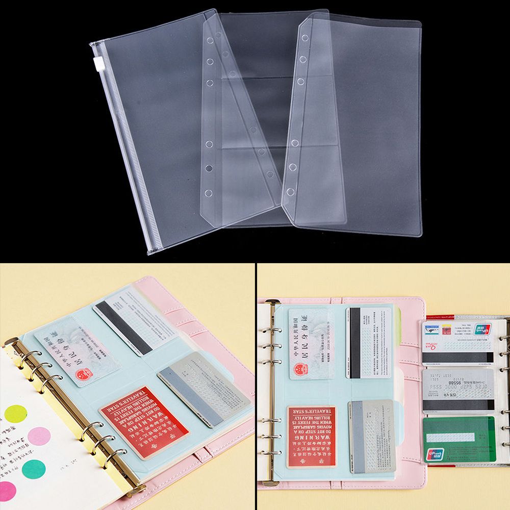 A5/A6 Transparante Zip Lock Envelop Bindmiddel Pocket Refill Organisatie Stationery School Office Supply Bestandsmap Accessoires
