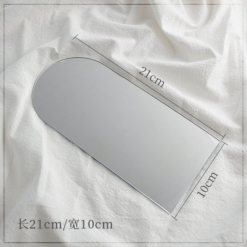 Ins Photo Props Acrylic Mirror Reflection Board Reflector Photography Props Shooting Background Ornaments Posing Props: arched door 10X21CM