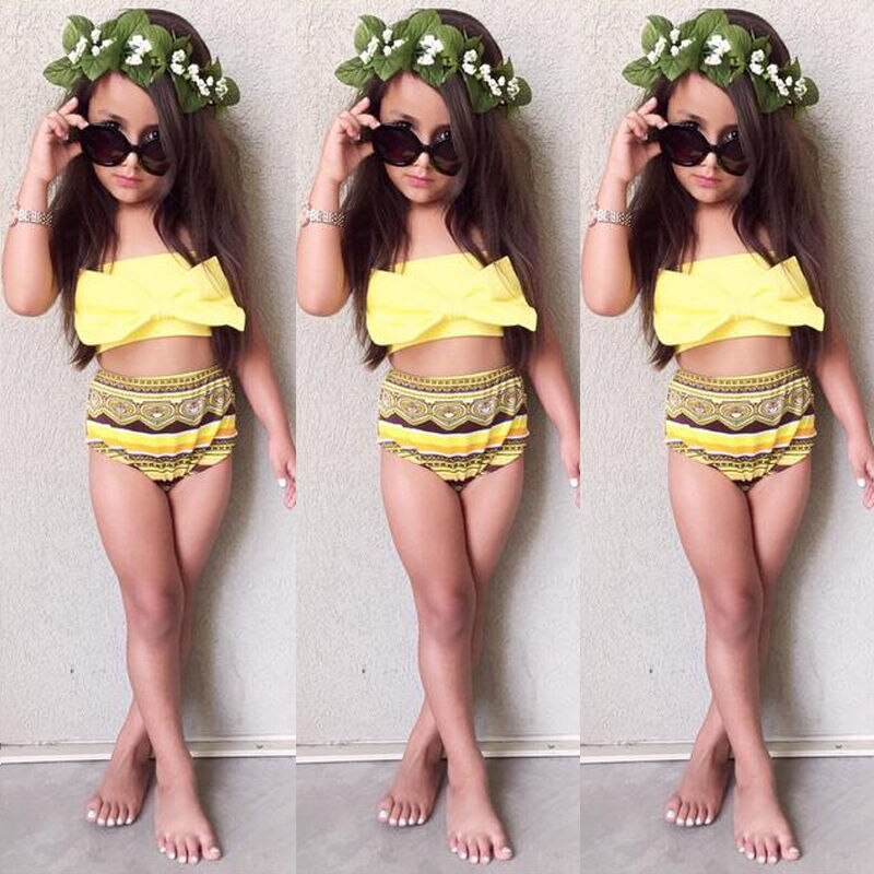 Precioso biquini para bebés y niñas, parte superior separada de verano para recién nacidos y pantalones cortos, traje de baño para niñas, traje de baño Tankini, ropa de playa