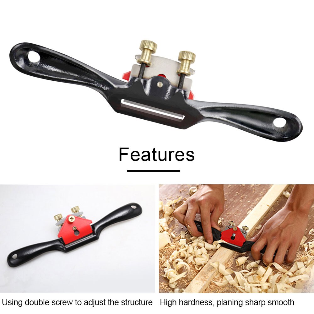 Adjustable Plane Spokeshave Woodworking Hand Planer Trimming Hand Tools Deburring with Screw Wood Hand Cutting Edge Chisel Tool