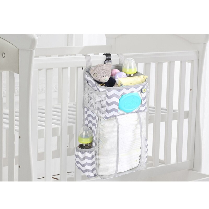 LED Nachtlicht Baby Lagerung Organizer Krippe Hängen Lagerung Tasche Caddie Organizer