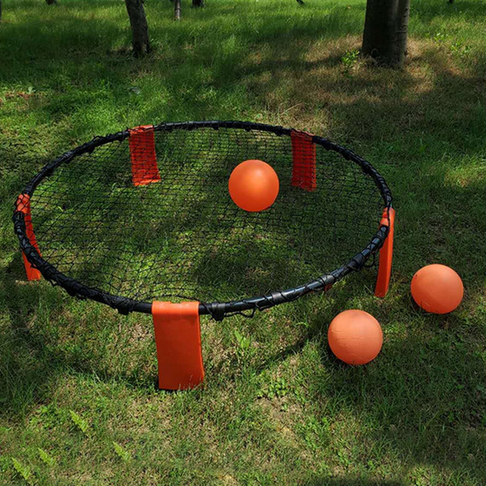 Mini Strand Volleybal Spike Ball Game Set Outdoor Teamsporten Spikeball Gazon Fitness Apparatuur Met 3/4 Ballen Volleybal Netto