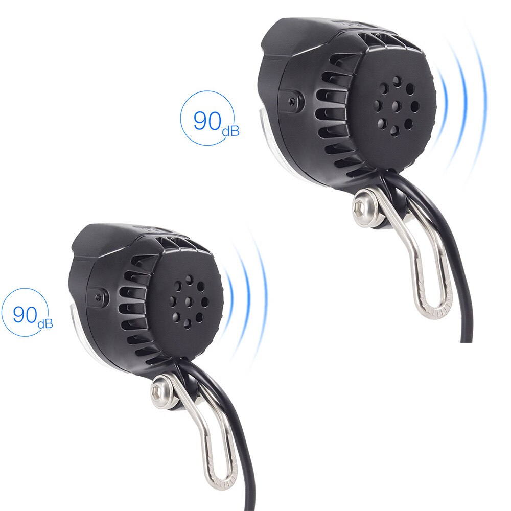 Onature e-światło rowerowe reflektor 85 luks wejście DC 12V 36V 48V 60V ebike lampa instalacja kierownica doprowadziło elektryczne światło rowerowe z klaksonem: Two sztuk