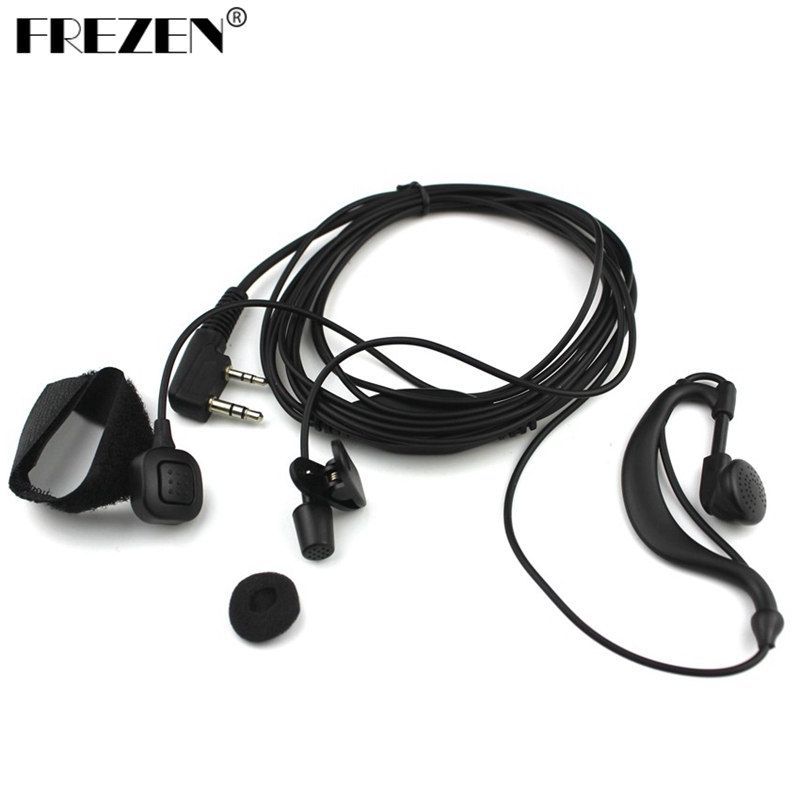 Ear Hanging Headphone Finger PTT Earpiece With Microphone TK Plug Headset For Kenwood Radio BAOFENG UV-5R UV-5RE Plus UV-82 GT-3