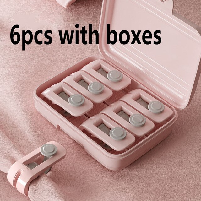 6Pcs Laken Dekbed Holder Antislip Deken Clip Bed Cover Houder Gesp Accessoire Gekarteld Hoge Elasticiteit Clip Cover dekbed Laken: 6pcs pink with box