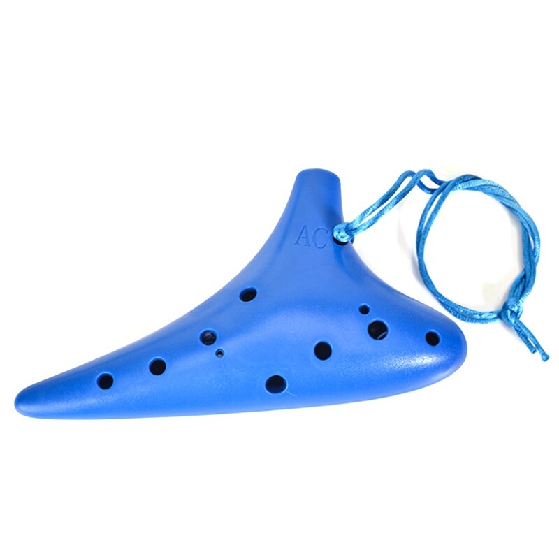 Okarina Instrument 12-Loch Alto C – Keramik Mit Ständer, Tasche & Liederbuch